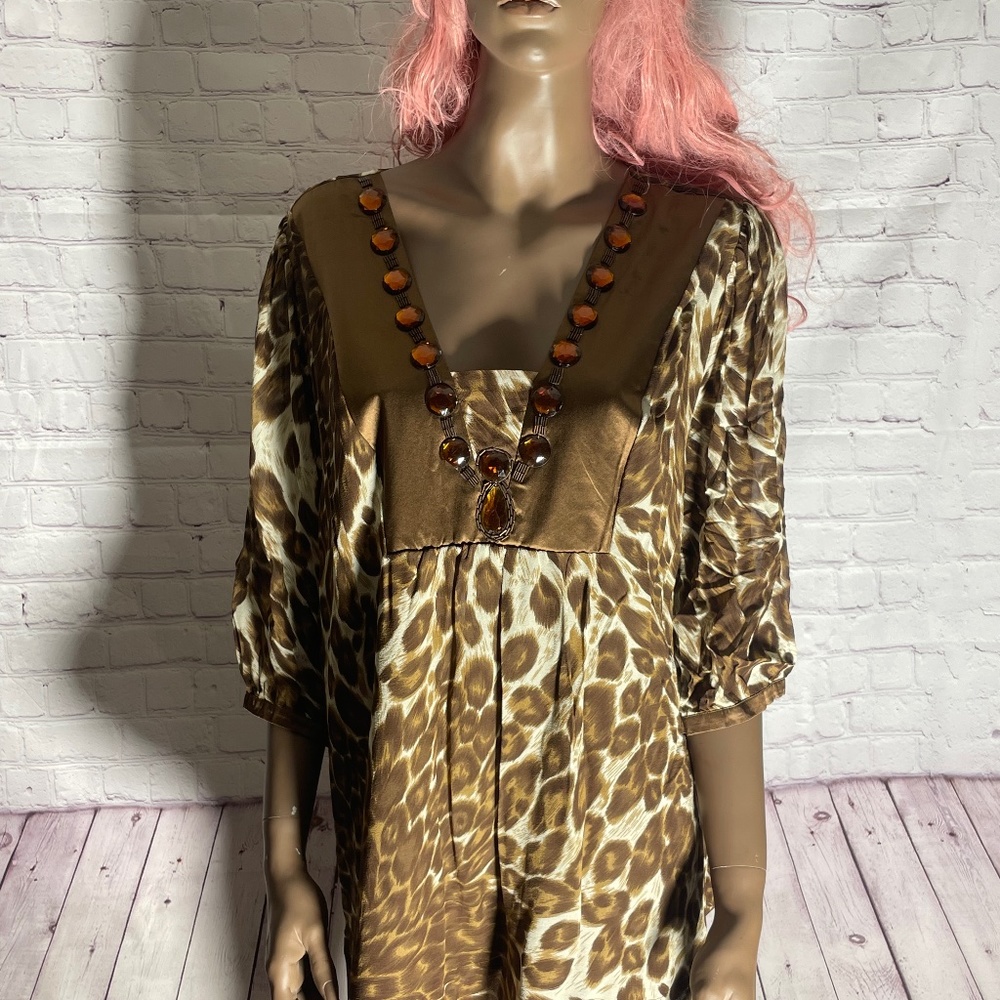 Inc Jungle Leopard Women’s Top Size 18